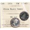Image 1 : 1958 10¢ ICCS Gem Proof-Like-65 Ultra Heavy Cameo