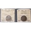 Image 1 : 1903 25¢ Choice Very Fine-30 & 1906 Fine-12.  Lot of 2 ICCS graded coins.