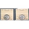 Image 1 : 1938 25¢, 1939 Both coins ICCS Choice Mint State-63 & Choice Mint State-64 respectively