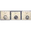 Image 1 : 1940 25¢, 1956, and 1959, all ICCS Gem Mint State-65 Cameo, lot of 3 coins.