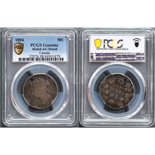 1894 50¢ PCGS aGood - Detail Holed.  Key date.