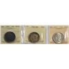 Image 1 : 1937 50¢ , 1956, and 1949 all ICCS Choice Mint State-64, lot of 3 coins.