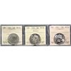Image 1 : 1949 50¢, 1950 Des, and 1954 all ICCS Choice Mint State-64, lot of 3 coins.