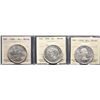 Image 1 : 1936 $1, 1950 Arn, and 1959 Cameo, all ICCS Choice Mint State-64, lot of 3 coins.
