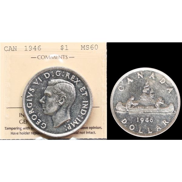 1946 $1SWL ICCS Mint State-60.