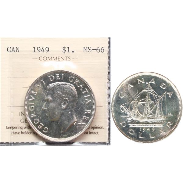 1949 $1 ICCS Superb Gem Mint State-66.