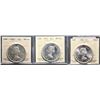 Image 1 : 1955 $1, Choice Mint State-64, 1953 SF Choice Mint State-64, and 1961 Choice Mint State-63, all ICCS