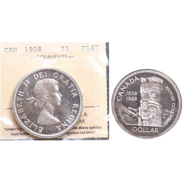 1958 $1 ICCS Superb Gem Proof-Like-67 Cameo.