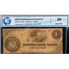 Image 1 : The Colonial Bank of Canada 1859 $1 #2299 CH-130-10-02-02, WMG VF20 Tape Repair.