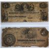 Image 1 : The Farmer'S Joint Stock Bank 1849 $5 #350 CH-280-14-12-06 & The Colonial Bank of Canada 1859 $1 CH-