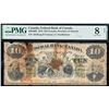 Image 1 : The Federal Bank of Canada 1874 $10 #16130 CH-300-10-06, PMG Very Good-8net.  A decent example of th