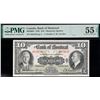 The Bank of Montreal 1935 $10  PMG AU55 EPQ