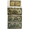 Image 1 : 1923 25¢, 1935 $1 BC-1, 1935 $2 BC-3 & 1927 $1  BC-21d.  Fair to Fine.  Lot of 4 notes.