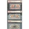 Image 1 : 1937 Partial Set; includes $2 BC-22c, $50 BC-26c & $100 BC-27b.  All 3 notes BCS VF25 to VF35.