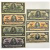 Image 1 : Complete 1937 set; includes $1, $2, $5, $10, $20, $50, $100, all 7 notes F-VF or better