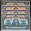 Image 1 : 1937 $5 BC-23b, $20 BC-25c(2), $50 BC-26c & $100 BC-27c.  Lot of 5 notes all VF+ or better. $100 w/ 