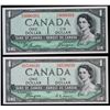 Image 1 : 1954 $1 BC-29a #B/A6539030, BC-29b #K/A8000391, both UNC or better.