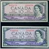Image 1 : 1954 $10 BC-32a & BC-40a VF-AU, lot of 2 notes.