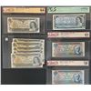 Image 1 : Banknote lot; 1954-1986.  Includes replacement and uncut sheets. Lot of 14 notes with 5 BCS/PCGS cer