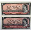 Image 1 : 1954 $2 BC-38bA *A/B Both notes Uncirculated