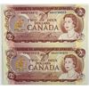 Image 1 : RADARS; 1974 $1 BC-47a-i ABK3738373 & ABK3739373, Both notes Uncirculated.