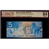 Image 4 : RADARS; 2002-06 $5 BC-62b & 67b All 6 notes BCS UNC63 to UNC65.