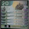 Image 1 : Fancy Numbers; 2004 $20's Lot of 6 notes VF or better.