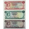 Image 1 : Bahamas; 1965-1974 Set of 3 notes.  VF or better. One note with writing.