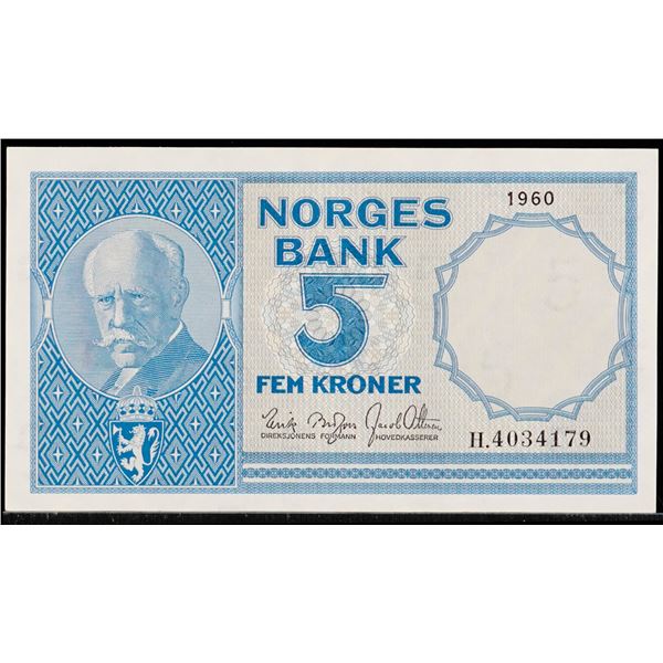 Norway 1960 5 Kroner Unc