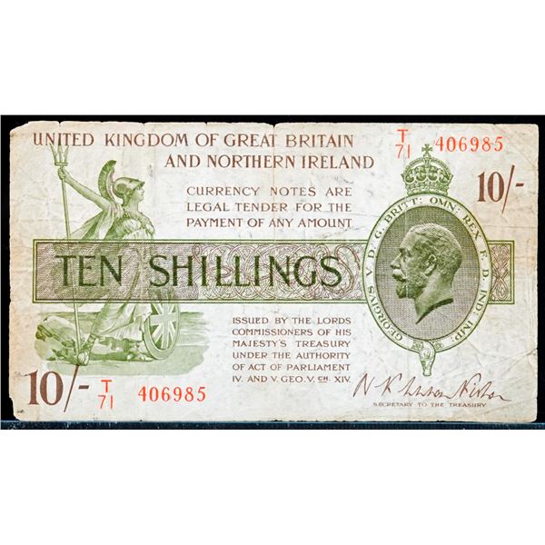 United kingdom of G.B. & Northern Ireland 1928 10 Shillings VG or better.