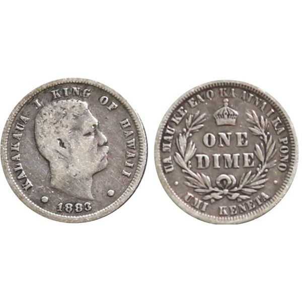 Hawaii 1883 10¢ Fine or better