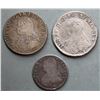 Image 1 : France; 1728 1/2 Ecu, 1729 & 1738T Ecu.  All 3 coins F-VF or better.