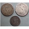 Image 2 : France; 1728 1/2 Ecu, 1729 & 1738T Ecu.  All 3 coins F-VF or better.