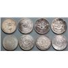 Image 2 : China; lot of 8 Dollars.  Various dates and varieties.  Review carefully.  Fine to EF.  A nice lot.