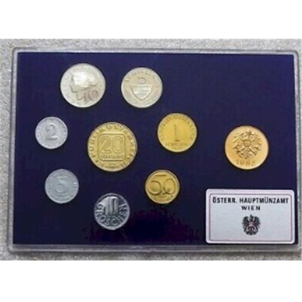 World Coins;  Austrian Mint 1985 Proof Coin Set.