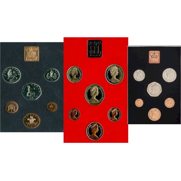 World Coins;  Great Brittain The Royal Mint 1976, 1978 Royal Mint Proof Set, 1981 British Royal Mint