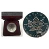 Image 1 : RCM lot;  1998 $5 Maple Leaf 1 oz 1908-1998 Anniversary.  Pure Silver Coin.  Tax exempt.