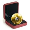 Image 1 : RCM lot;  2017 $50 Whispering Maple Leaves - 3 oz. Pure Silver Gold-Plated Coin.  Tax Exempt.