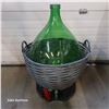Image 1 : Large Green Glass and Base Wine Demi John comes with SPigot