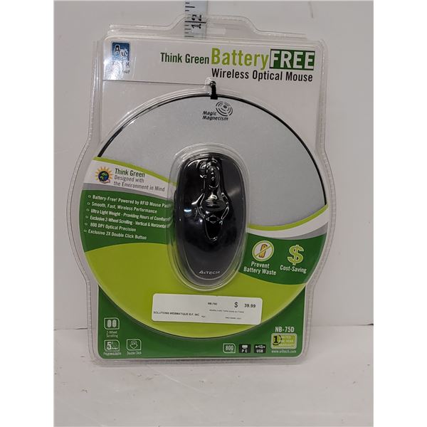 New Think Green Battery Free Wireless Optical Mouse
