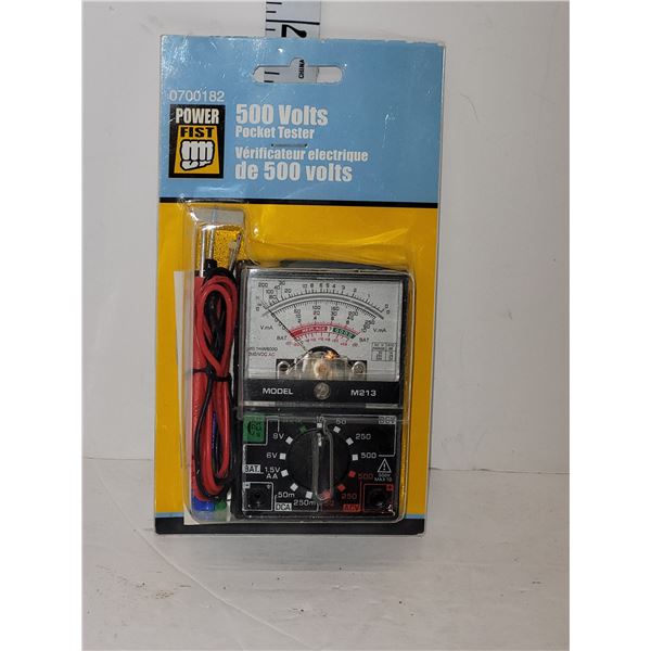 New Power Fist 500 Volts Pocket Tester Multimeter