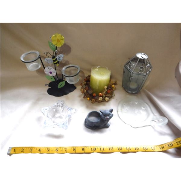 Lot of Candles & Holders