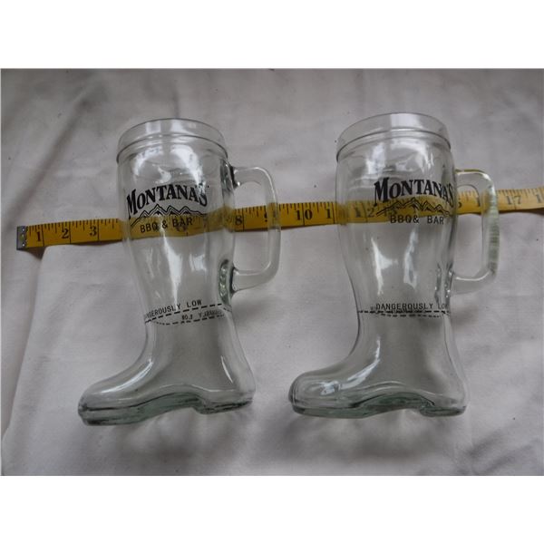 Pair of Montanas Boot Beer Mugs