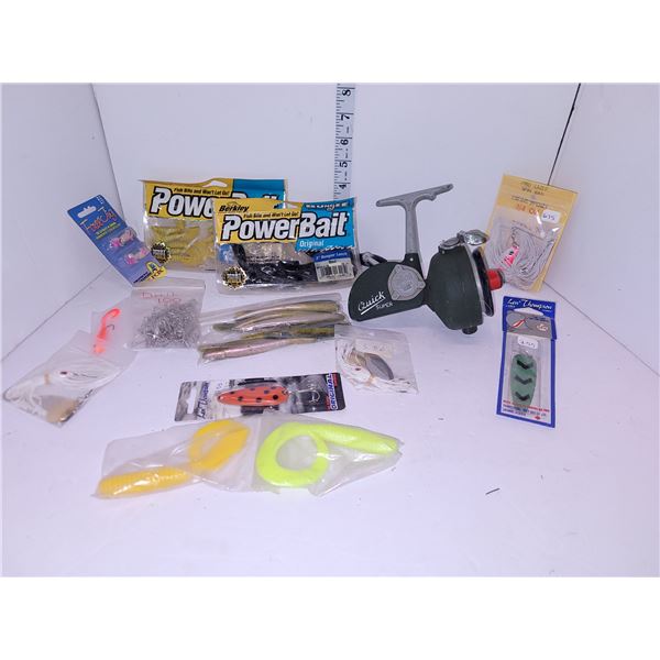 Old Fishing Reel + Bunch of Fishing Lures