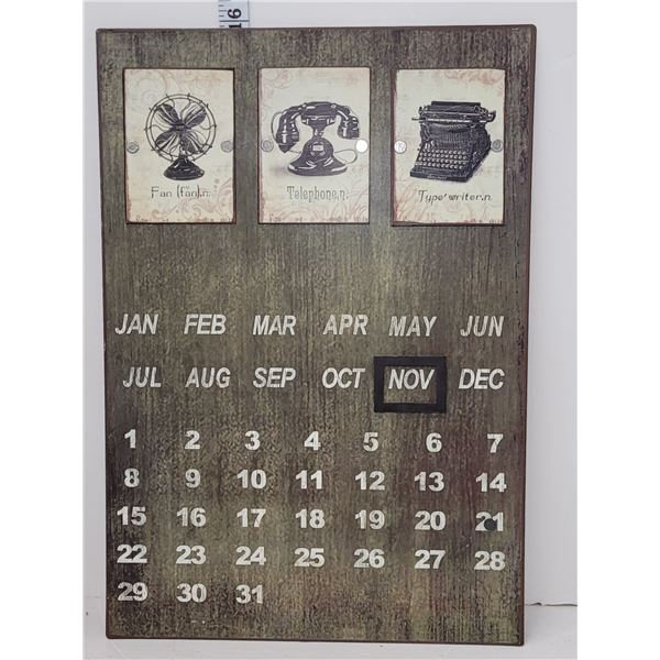 Metal Wall Magnetic Calendar - Complete