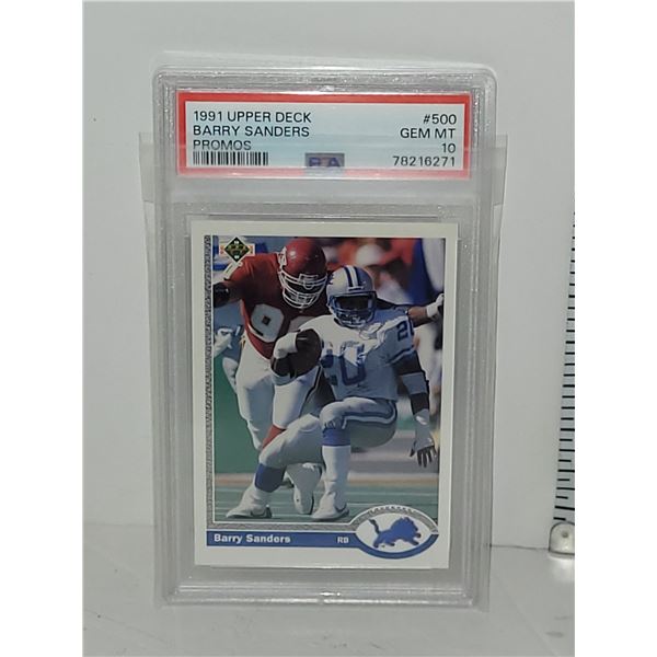 1991 UD Barry Sanders Graded PSA 10