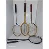 Image 1 : Lot of Vintage Badminton & Tennis Rackets