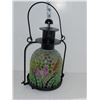 Image 1 : Mosaic Glass Candle Lantern (missing one foot)