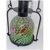 Image 2 : Mosaic Glass Candle Lantern (missing one foot)