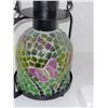 Image 3 : Mosaic Glass Candle Lantern (missing one foot)